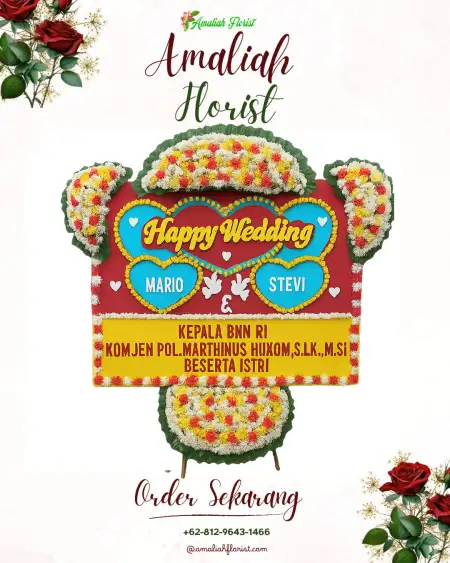 Papan Bunga Pernikahan Pengarang